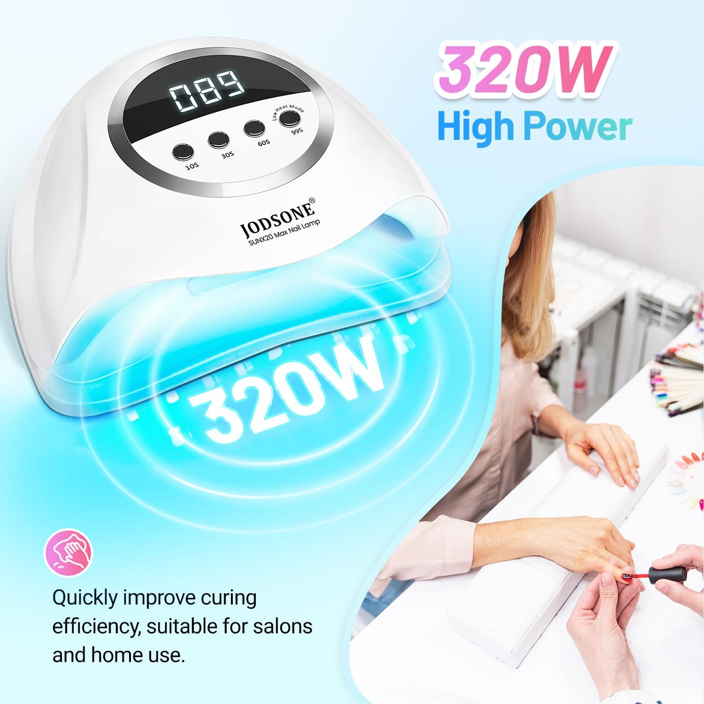 UV LED Nail Lamp – Gel Nail Dryer with Auto Sensor, LCD Display & 4 Timer Setting