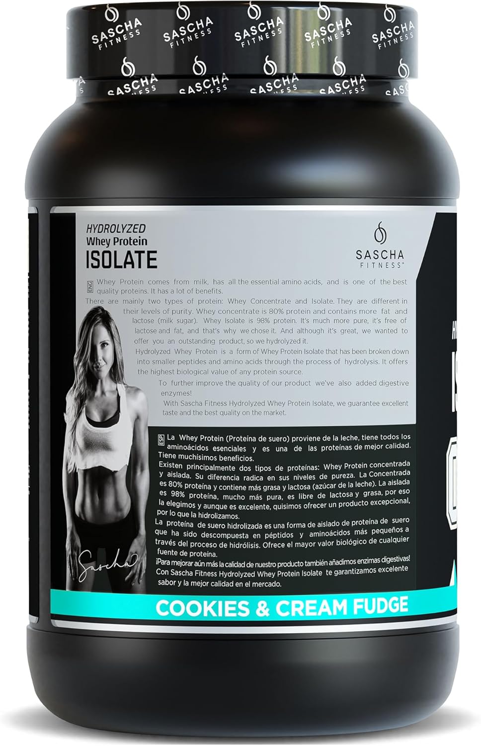 Hydrolyzed Whey Protein Isolate,100% Grass-Fed (2 Pounds, Cookies & Cream)