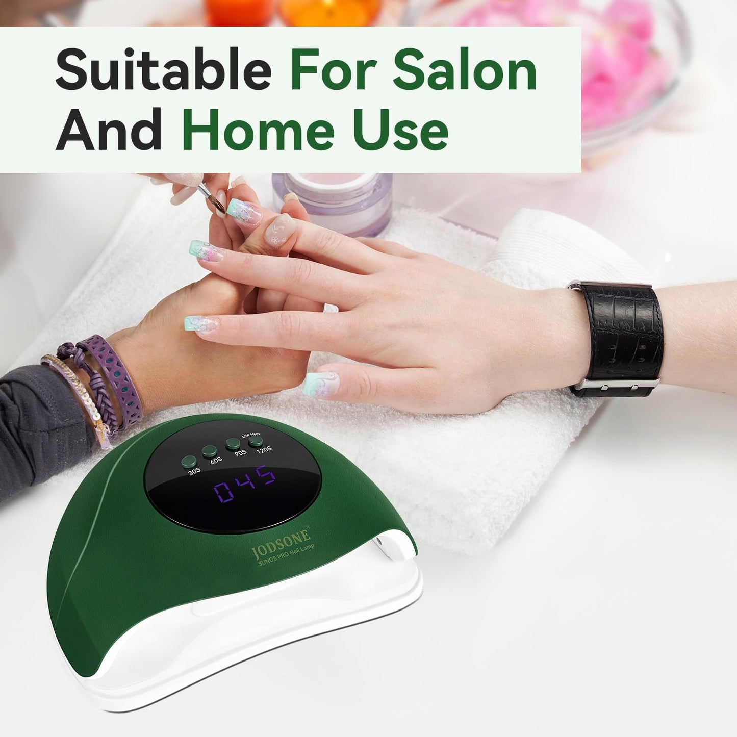 UV LED Nail Lamp – Gel Nail Dryer with Auto Sensor, LCD Display & 4 Timer Setting