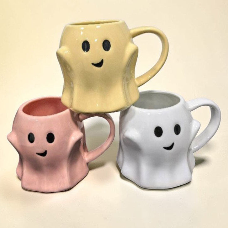 Cute Ghost Coffee Mug, 14.8 oz. Halloween Ceramic Mug