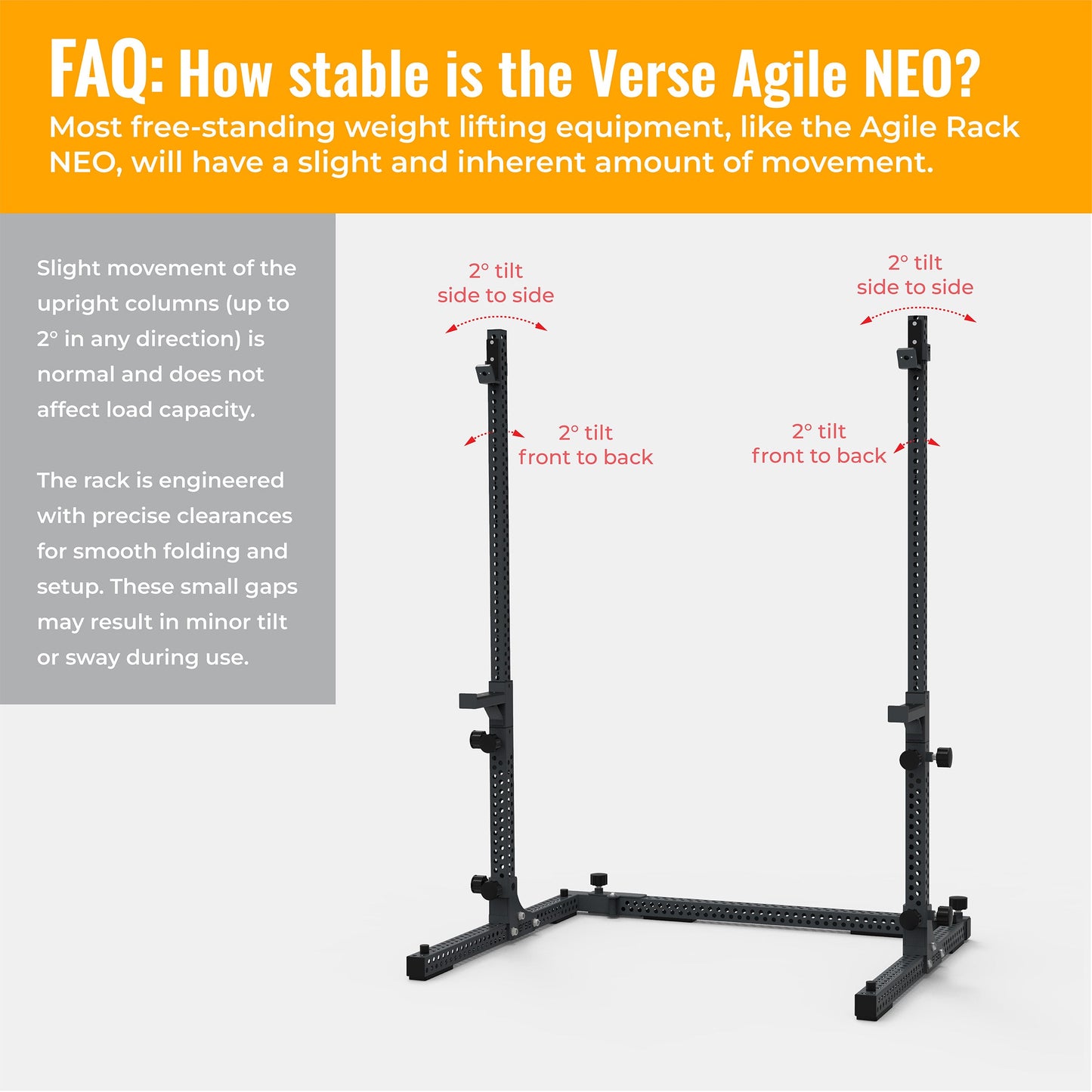 Verse® Agile Rack NEO Ultra-Lightweight Portable Squat Rack for Home Gym