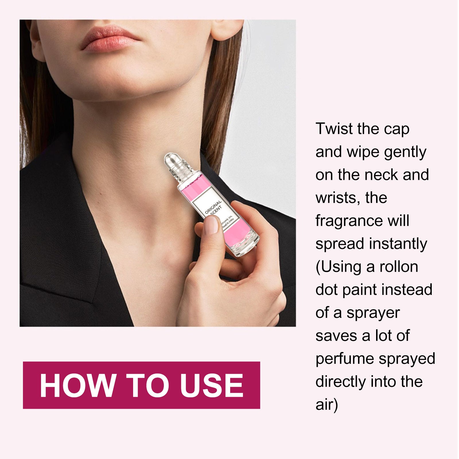 Minimal luxury women's perfume bottle design