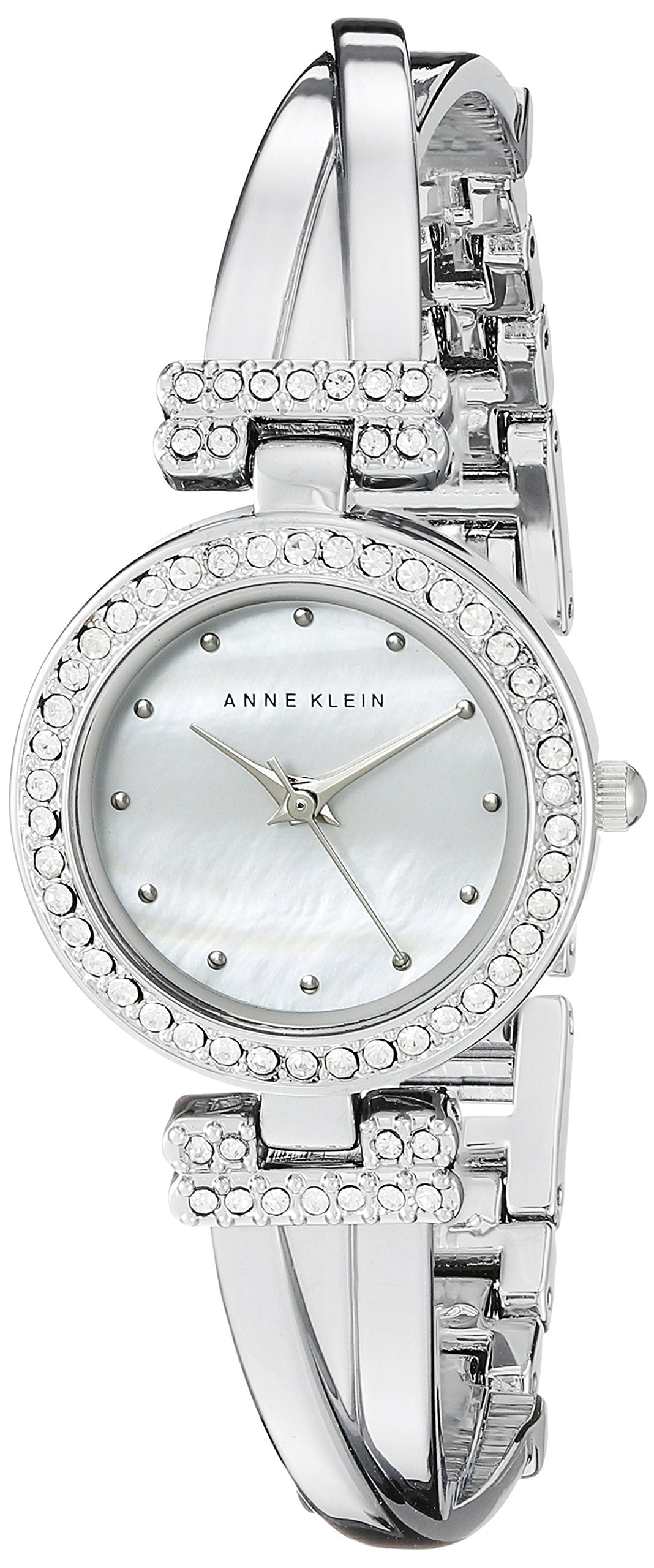 Anne Klein Women’s Crystal Accented Bangle Watch & Bracelet Set – Elegant Gold-Tone Jewelry Set