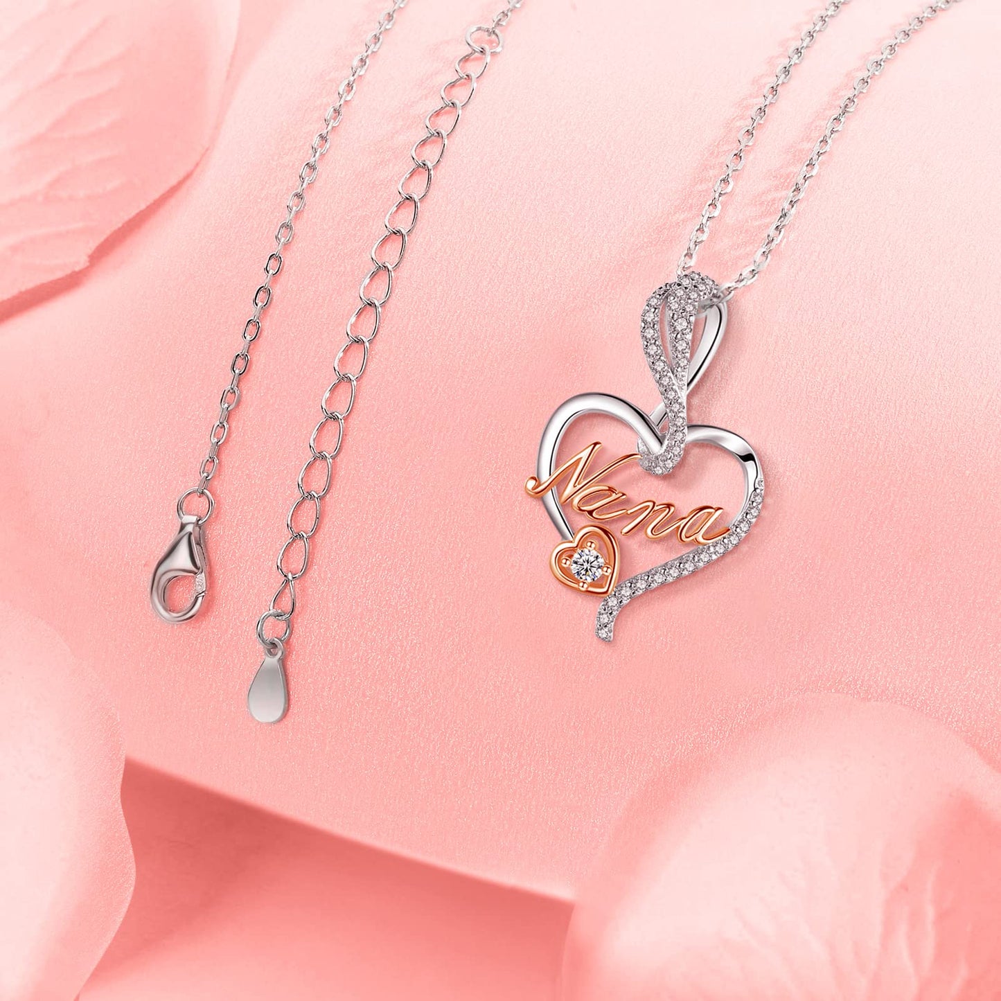 Sterling Silver Mom Necklace – Mother’s Day Jewelry Gift for Mom Grandma Nana