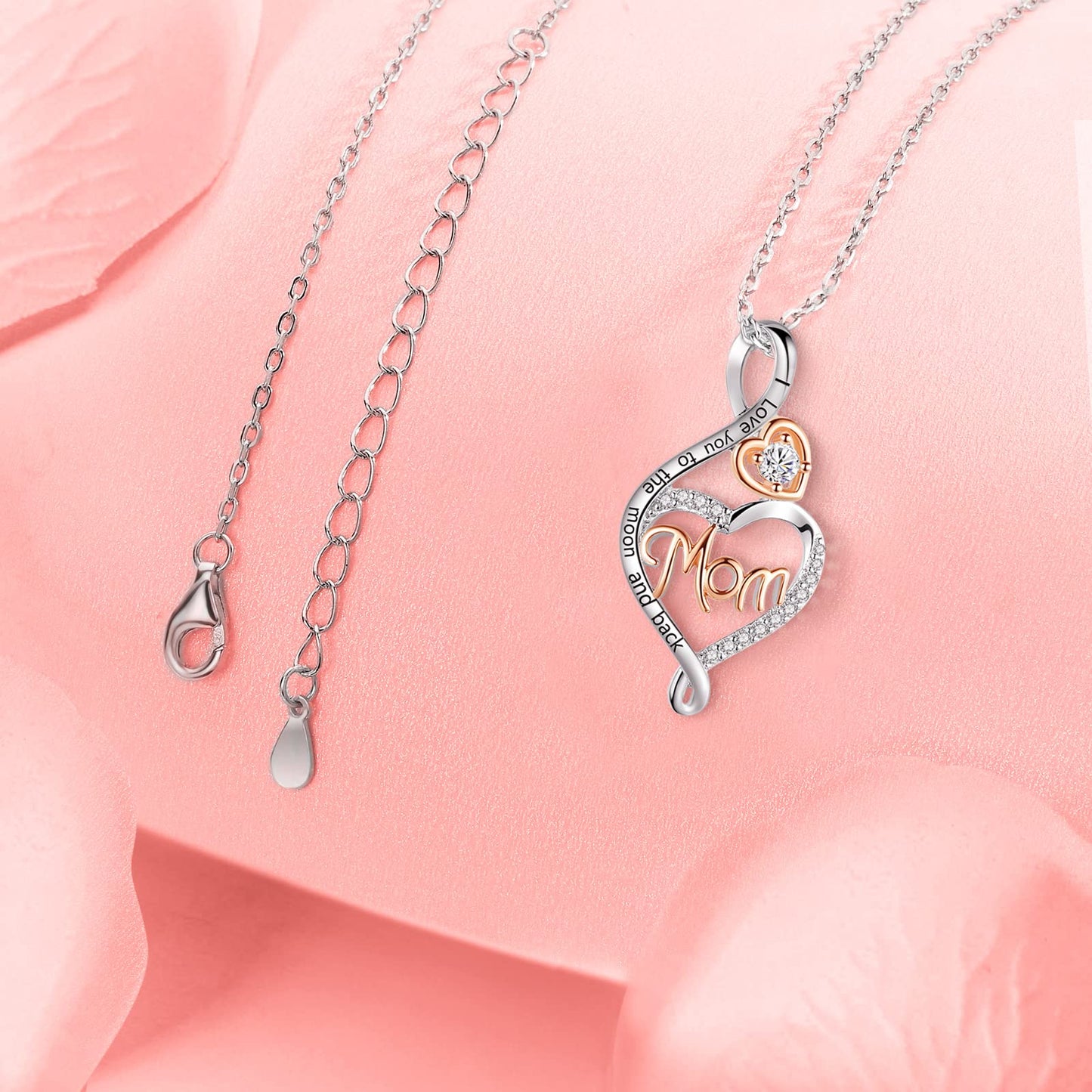 Sterling Silver Mom Necklace – Mother’s Day Jewelry Gift for Mom Grandma Nana