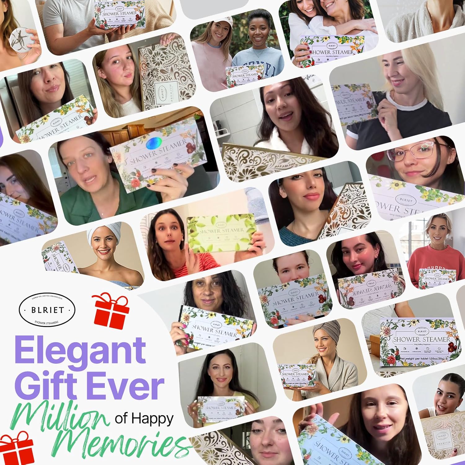 Shower Steamers Aromatherapy  8 Pack Gifts for Women, Birthday Christmas White Elephant Gifts Stocking Stuffers for Adults Her Mom Him Home Spa Gym Natural Essential Oil Self Care Relaxation