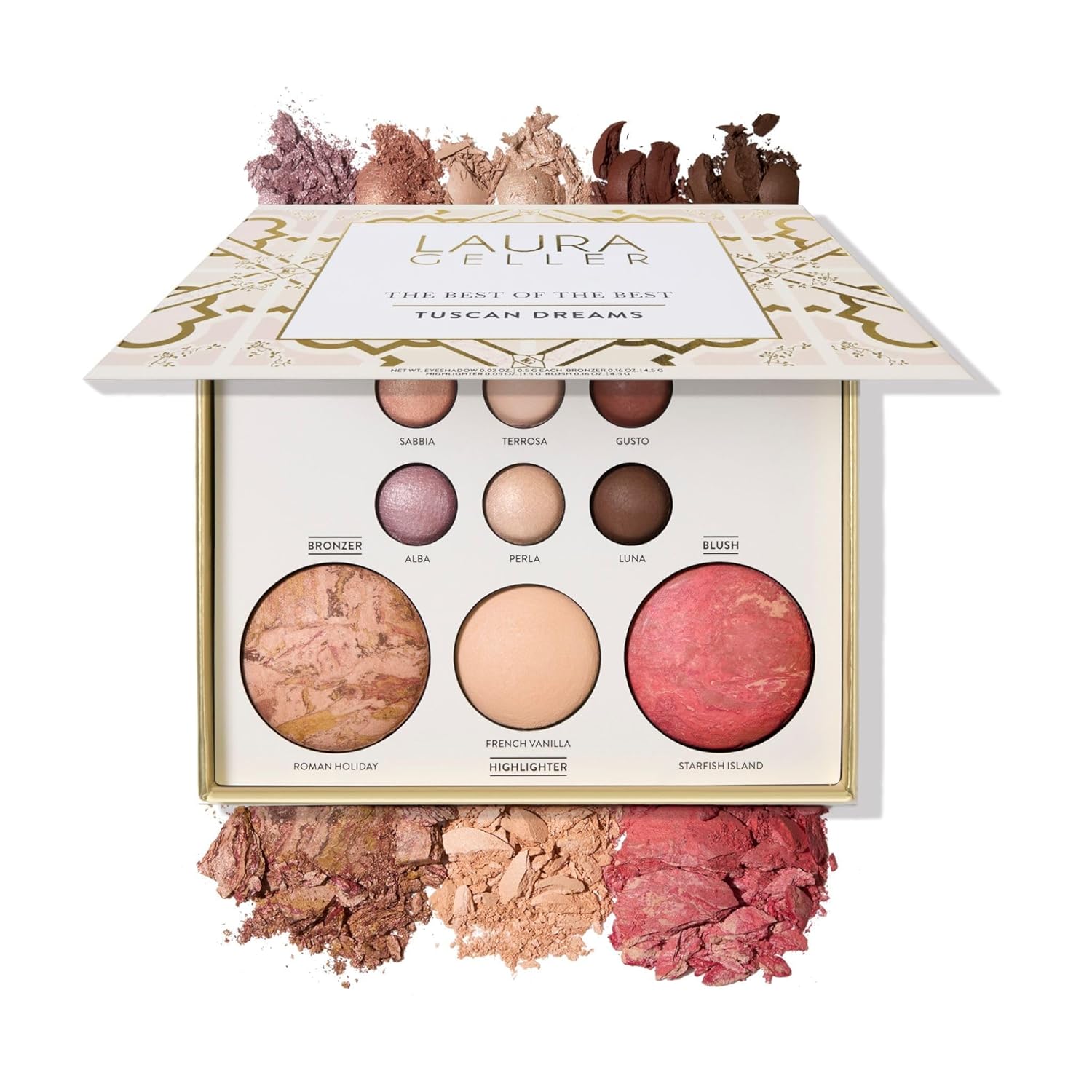 the Best of the Best Baked Palette - Tuscan Dreams - Full Size - Includes Bronzer, Blush, Highlighter and 6 Eyeshadows - Travel-Friendly (Best of the Best Tuscan Dreams)