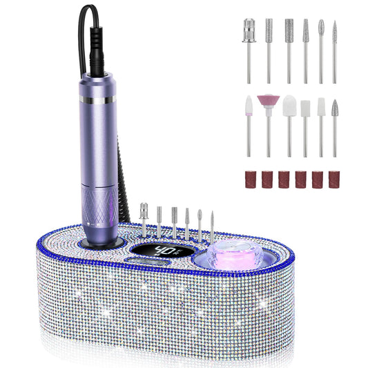 40000RPM Electric Nail Drill Kit – Professional Nail File Machine with LCD Display