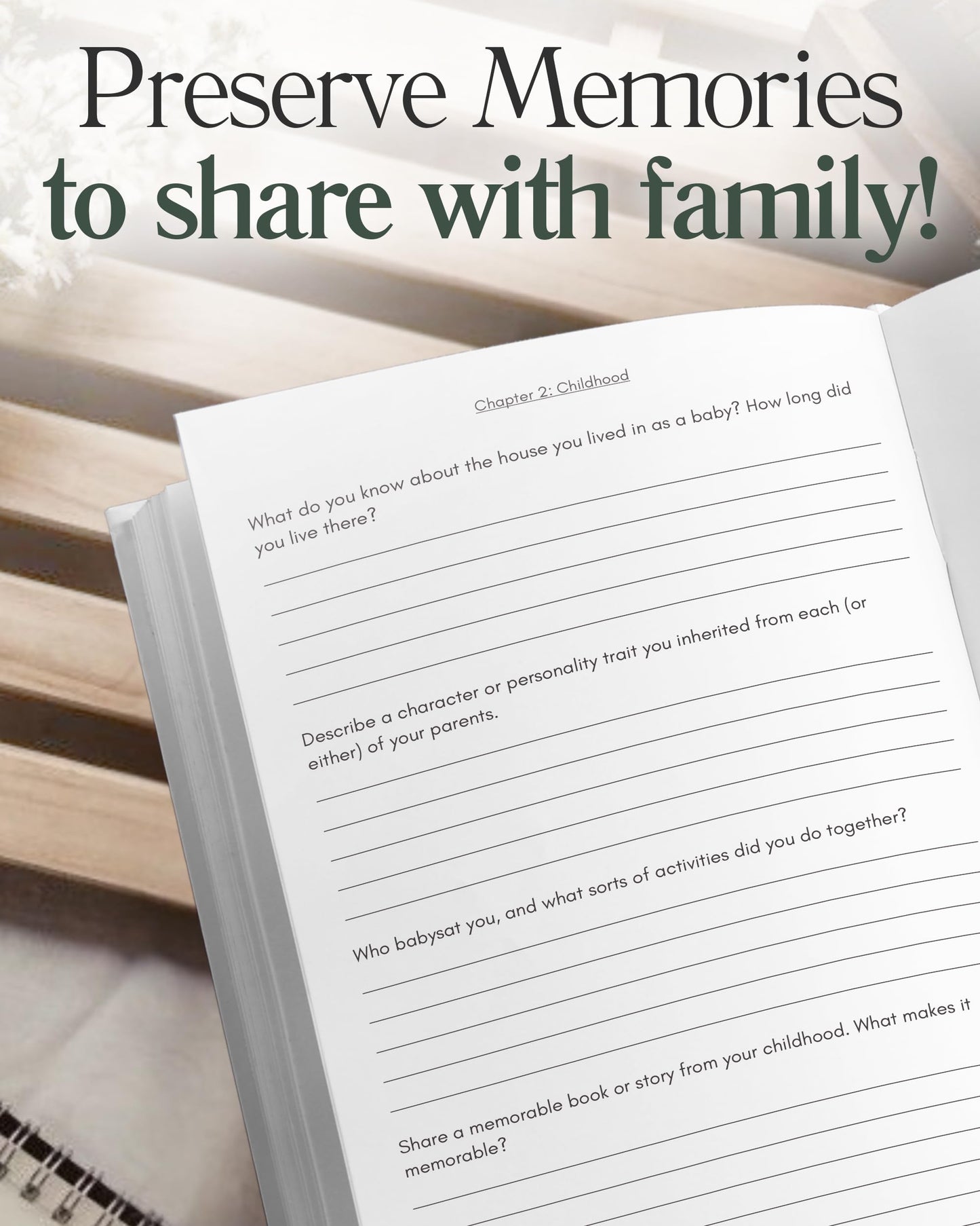Father’s Day Life Story Journal – Guided Memory Keepsake Book for Dad with Prompts