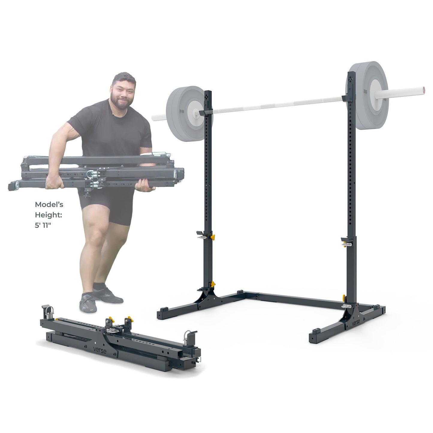 Verse® Agile Folding Portable Power Rack for Home Gym Strength Training