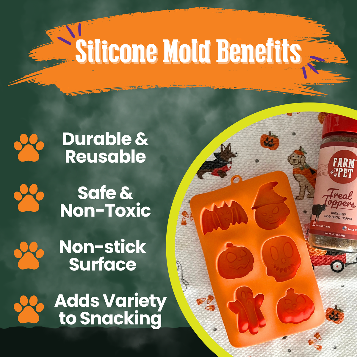 SodaPup Silicone Pet Treat Mold for Homemade Dog Treats