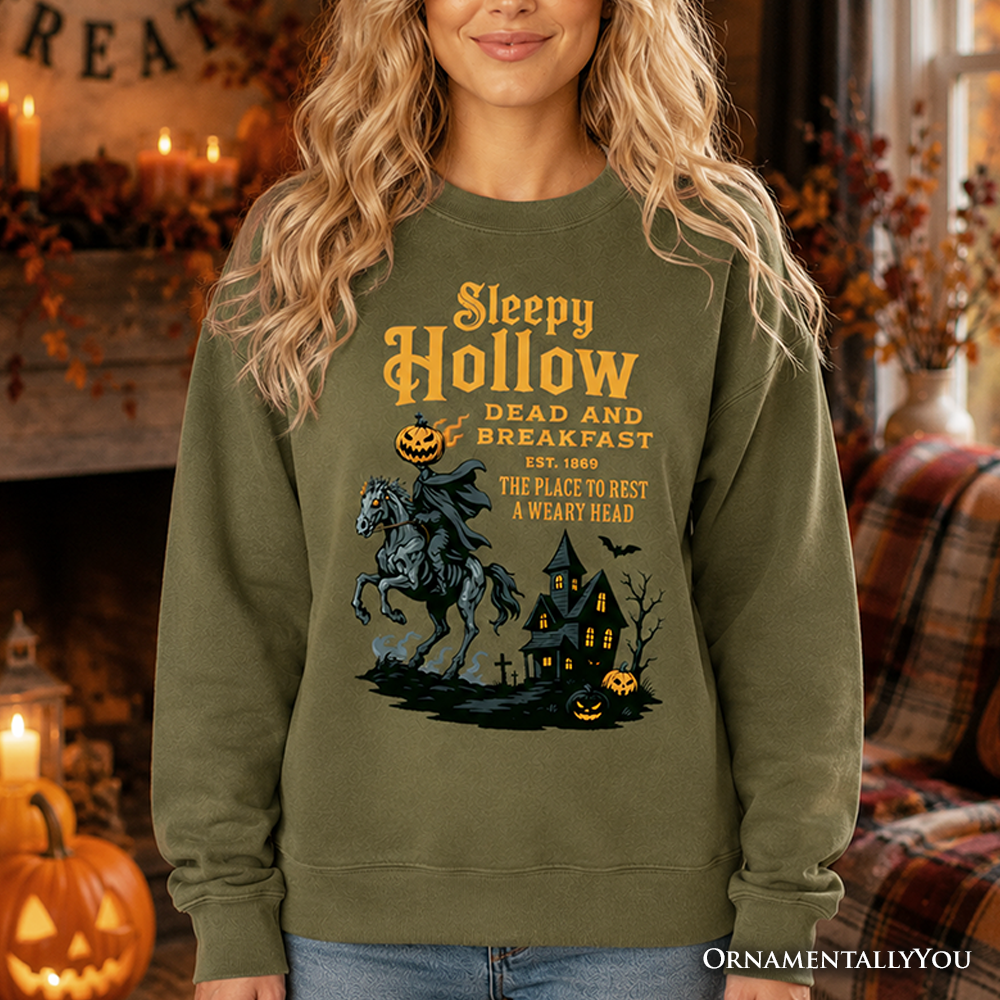Headless Horseman Sweatshirt, Sleepy Hollow Halloween Sweater, Dead and Breakfast Pullover, Vintage Gothic Fall Gift