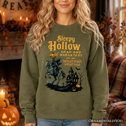 Headless Horseman Sweatshirt, Sleepy Hollow Halloween Sweater, Dead and Breakfast Pullover, Vintage Gothic Fall Gift