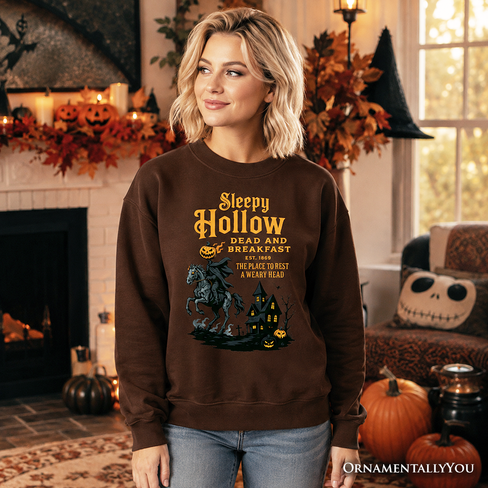 Headless Horseman Sweatshirt, Sleepy Hollow Halloween Sweater, Dead and Breakfast Pullover, Vintage Gothic Fall Gift