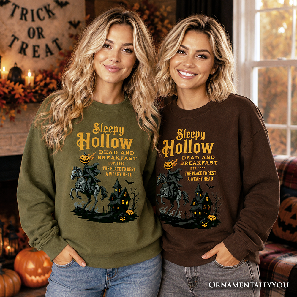 Headless Horseman Sweatshirt, Sleepy Hollow Halloween Sweater, Dead and Breakfast Pullover, Vintage Gothic Fall Gift