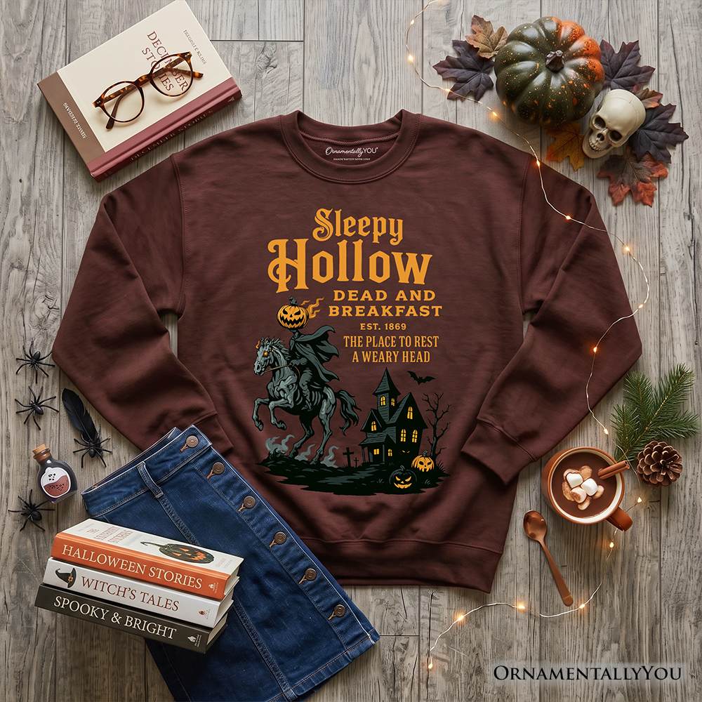 Headless Horseman Sweatshirt, Sleepy Hollow Halloween Sweater, Dead and Breakfast Pullover, Vintage Gothic Fall Gift