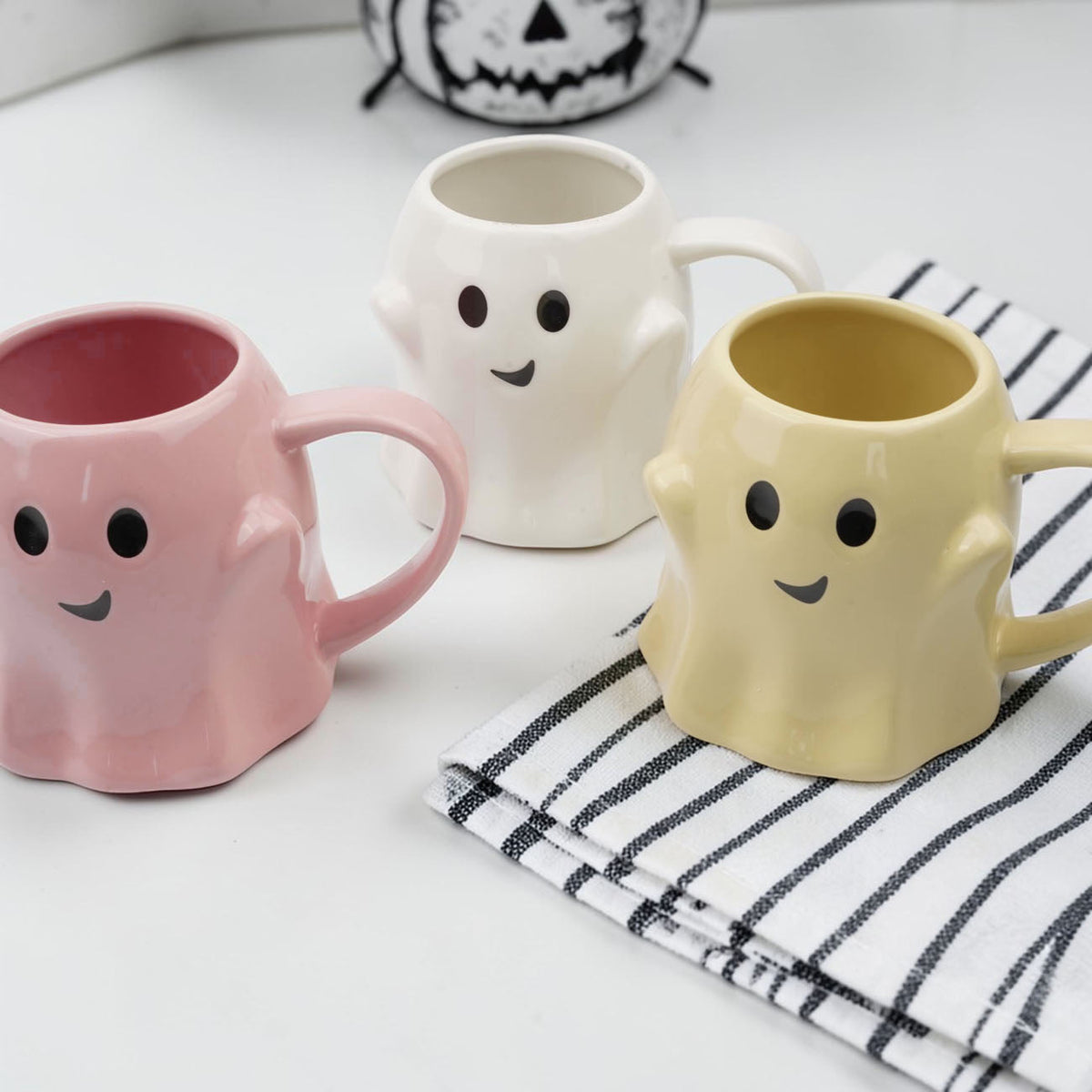 Cute Ghost Coffee Mug, 14.8 oz. Halloween Ceramic Mug