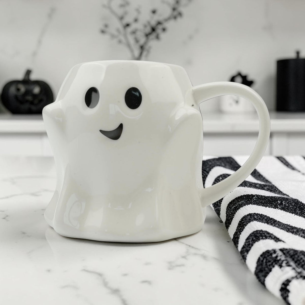 Cute Ghost Coffee Mug, 14.8 oz. Halloween Ceramic Mug