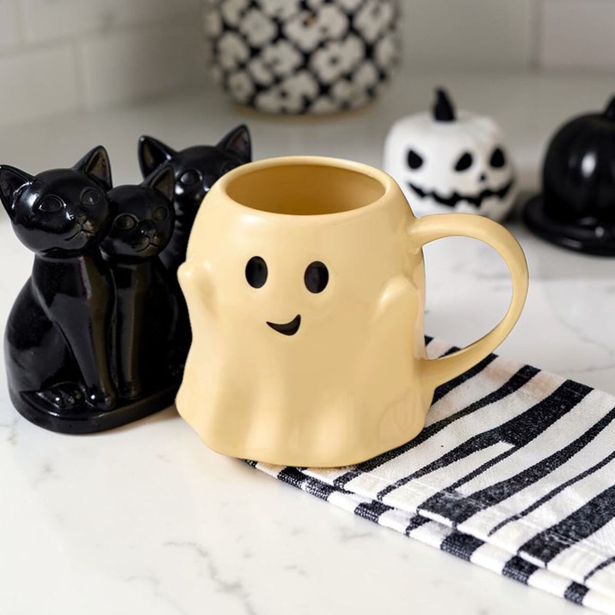 Cute Ghost Coffee Mug, 14.8 oz. Halloween Ceramic Mug
