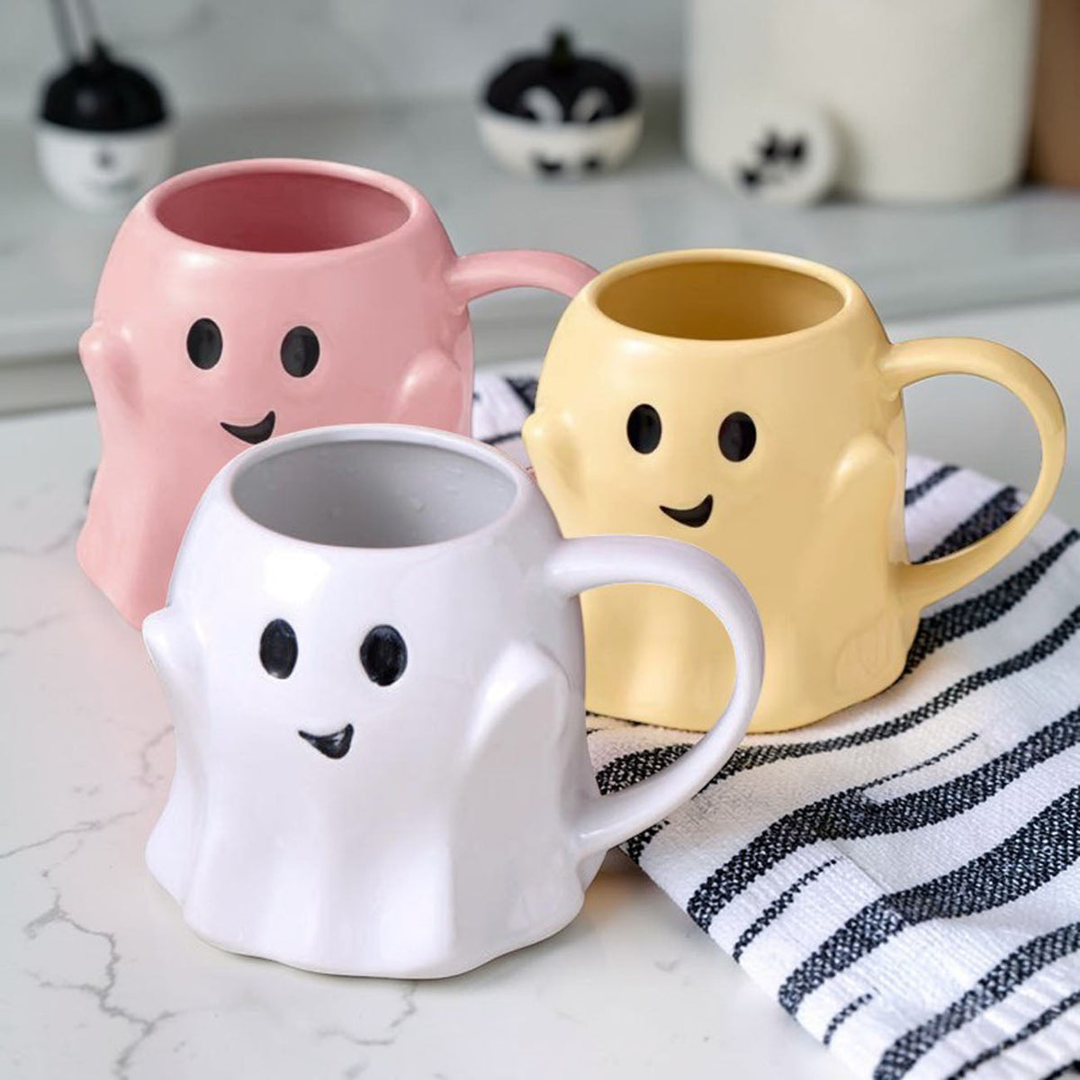 Cute Ghost Coffee Mug, 14.8 oz. Halloween Ceramic Mug