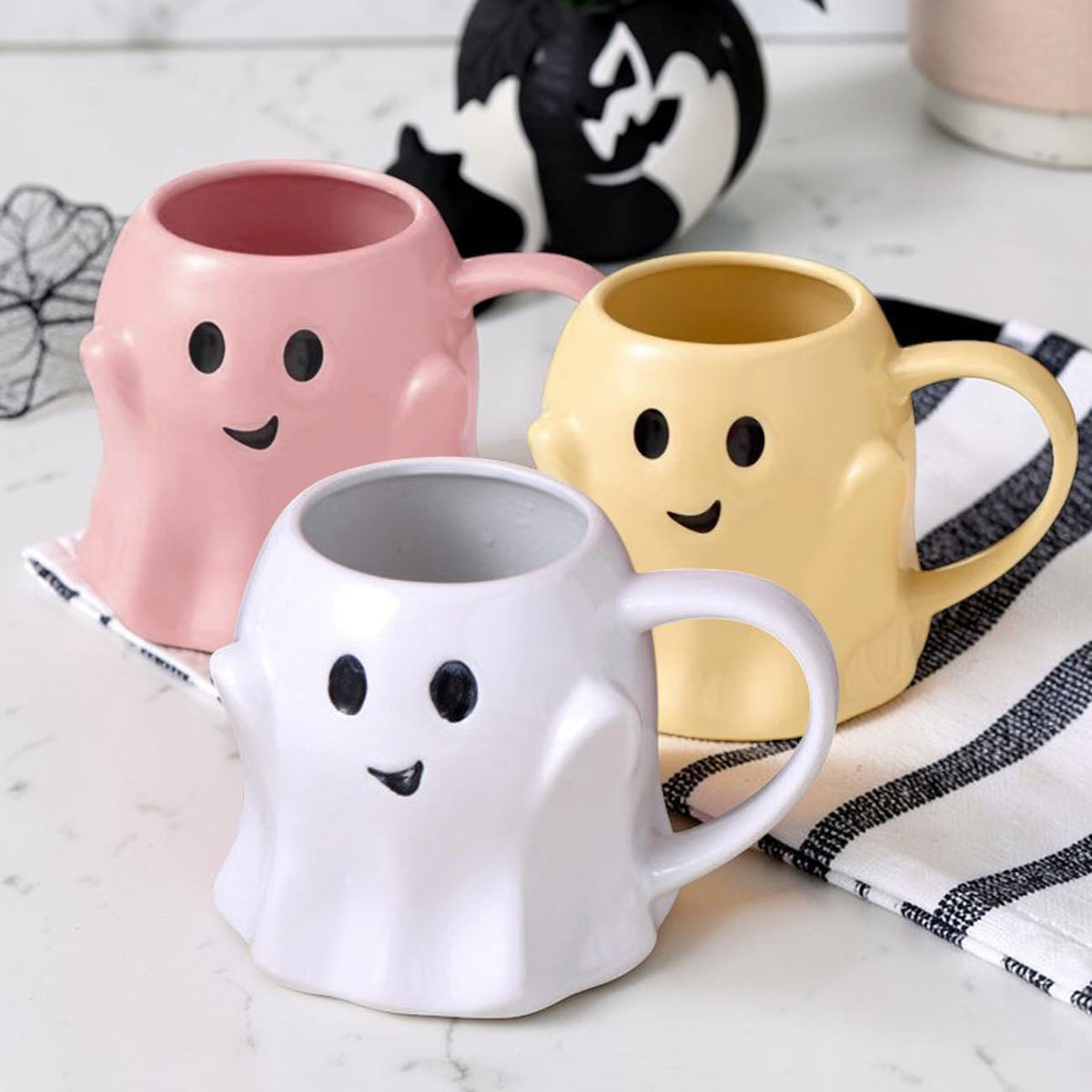 Cute Ghost Coffee Mug, 14.8 oz. Halloween Ceramic Mug