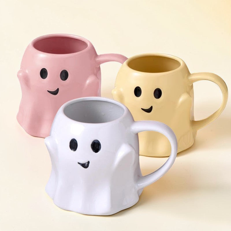 Cute Ghost Coffee Mug, 14.8 oz. Halloween Ceramic Mug