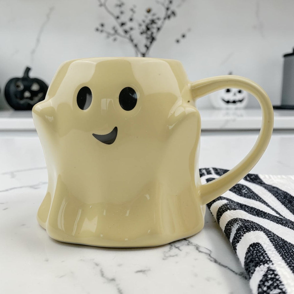 Cute Ghost Coffee Mug, 14.8 oz. Halloween Ceramic Mug