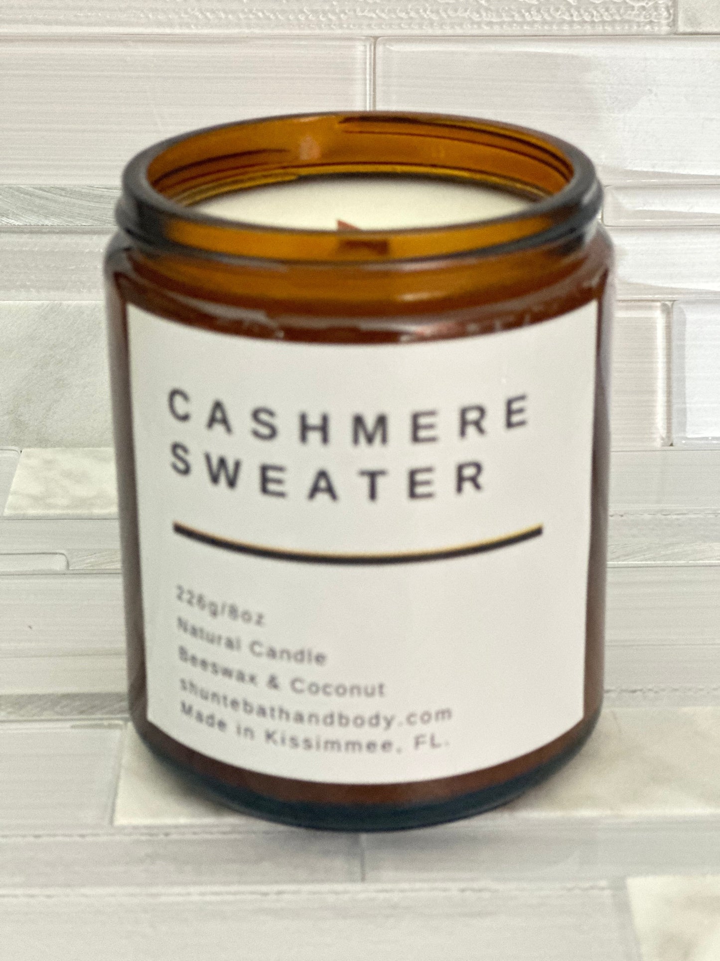Affinity Beeswax and Coconut Wax Candle, 8 oz Amber Jar