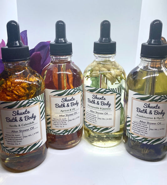 Sun-Infused After Shower Body Oil, Organic Botanical Moisturizer