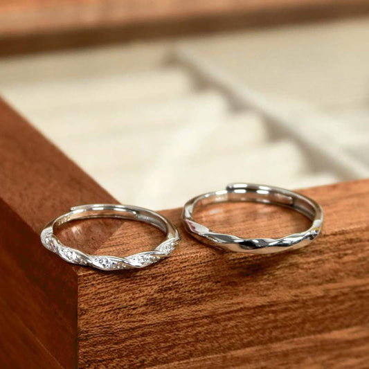 Matching Couple Zircon Rings – Simple Elegance for Two