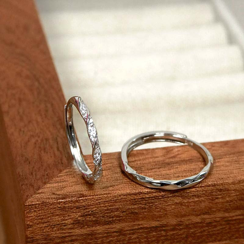 Matching Couple Zircon Rings – Simple Elegance for Two