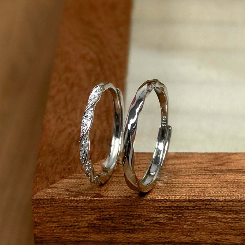 Matching Couple Zircon Rings – Simple Elegance for Two