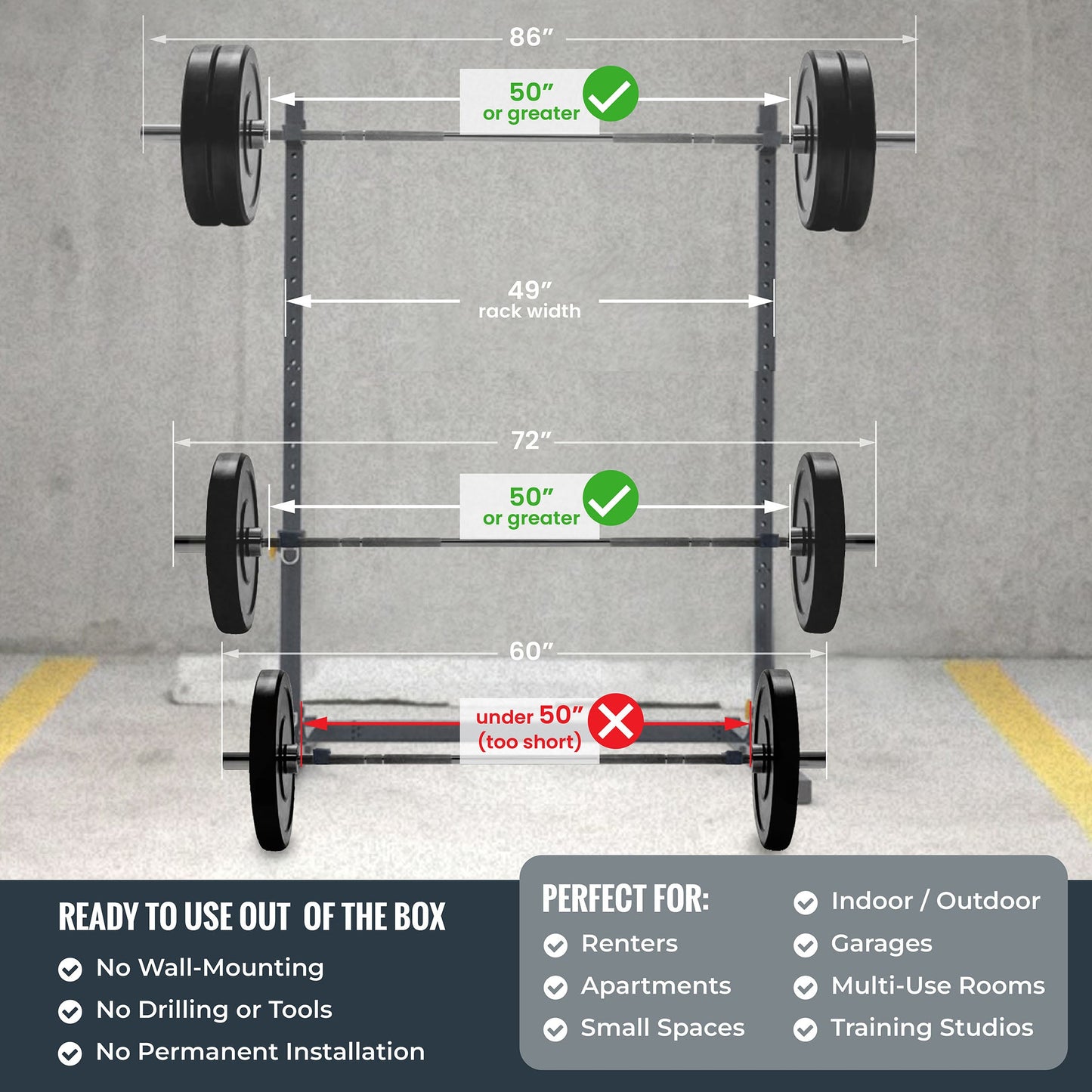 Verse® Agile Folding Portable Power Rack for Home Gym Strength Training