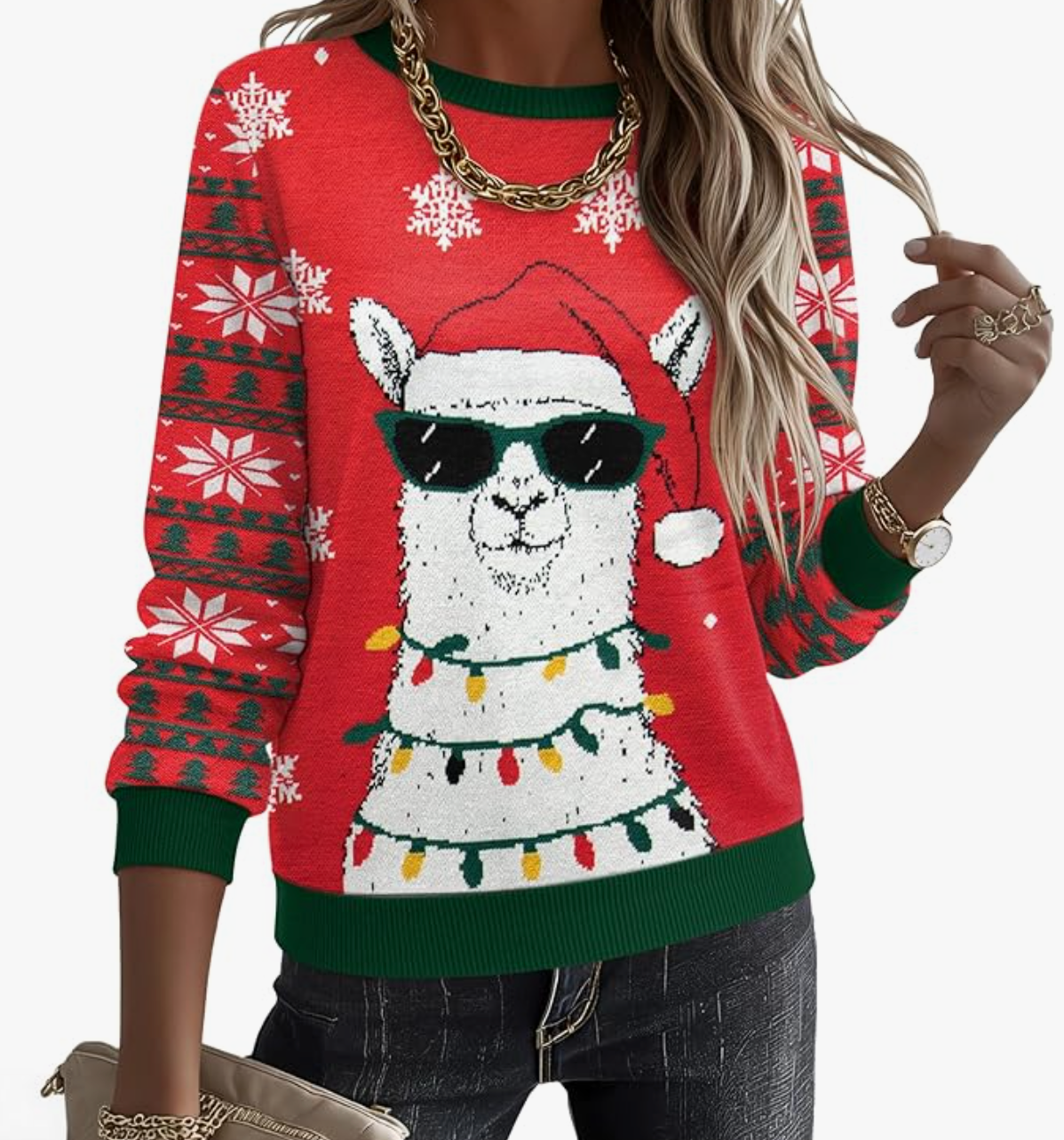 Women’s Casual Knit Sweater – Long Sleeve Crewneck Pullover, Soft Lightweight Fall & Winter Top for Work, Daily, or Holiday Wear