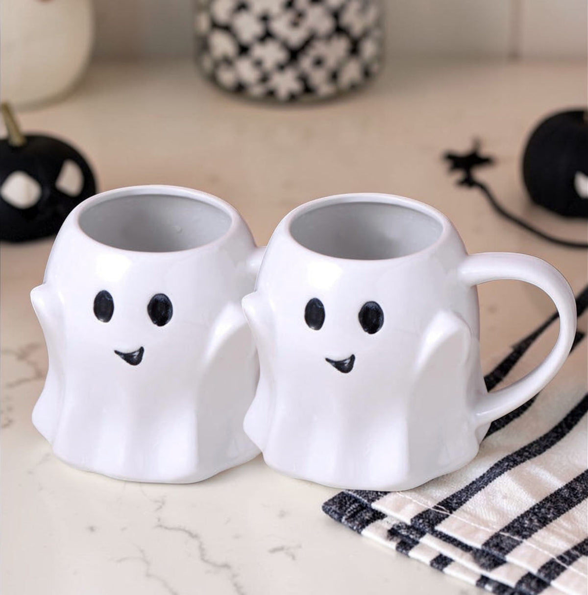 Cute Ghost Coffee Mug, 14.8 oz. Halloween Ceramic Mug