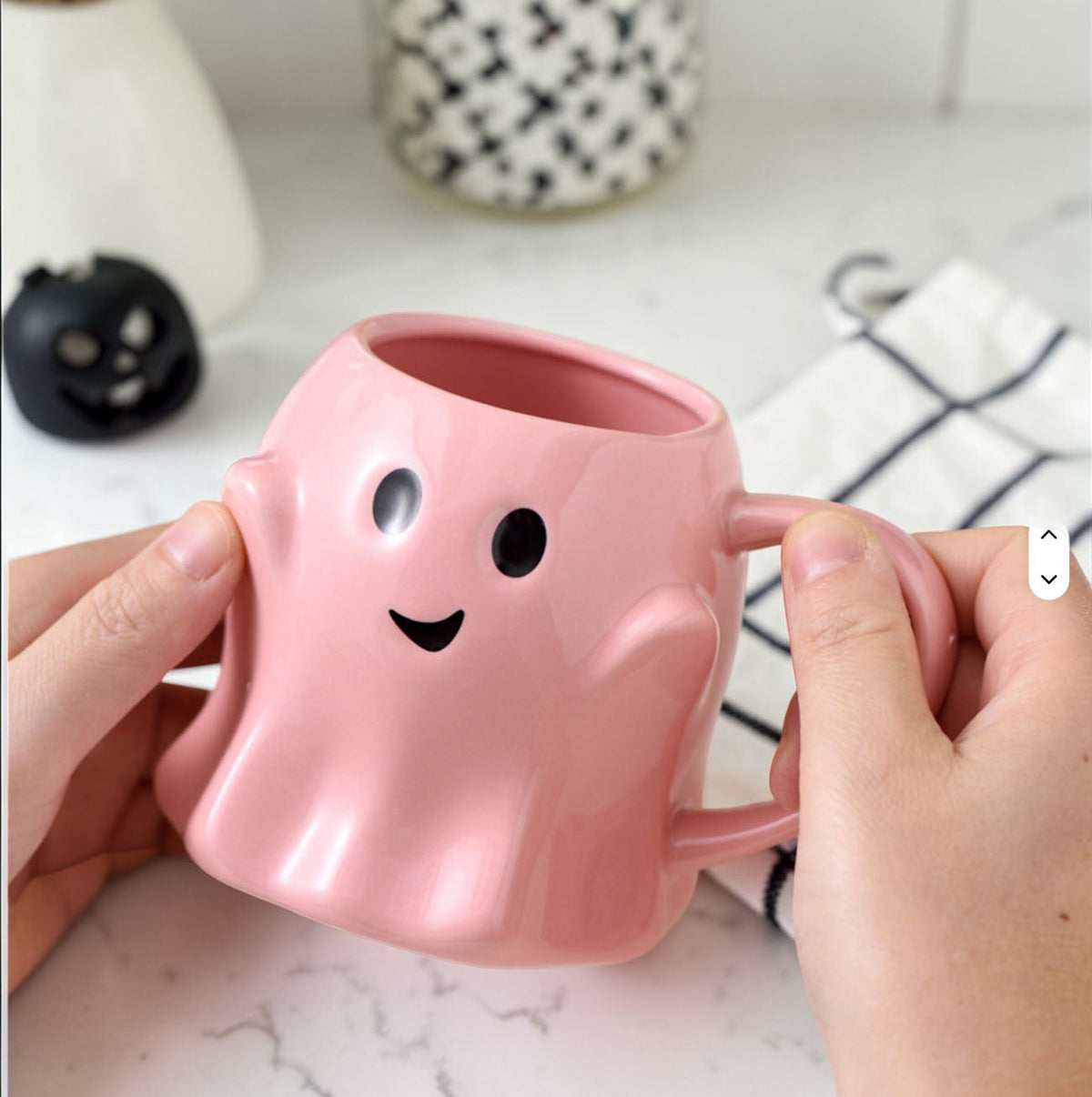 Cute Ghost Coffee Mug, 14.8 oz. Halloween Ceramic Mug