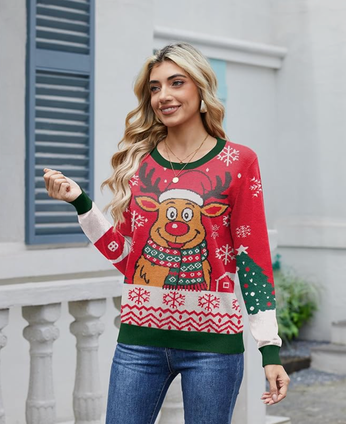 Women’s Casual Knit Sweater – Long Sleeve Crewneck Pullover, Soft Lightweight Fall & Winter Top for Work, Daily, or Holiday Wear