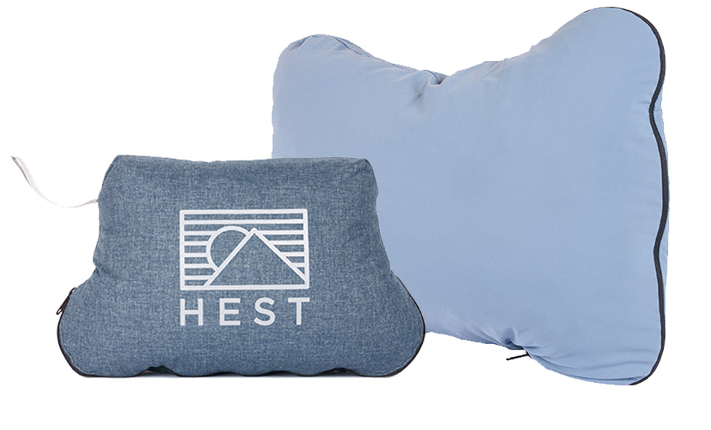 HEST Camp Pillow, Compact Memory Foam Travel and Camping Pillow