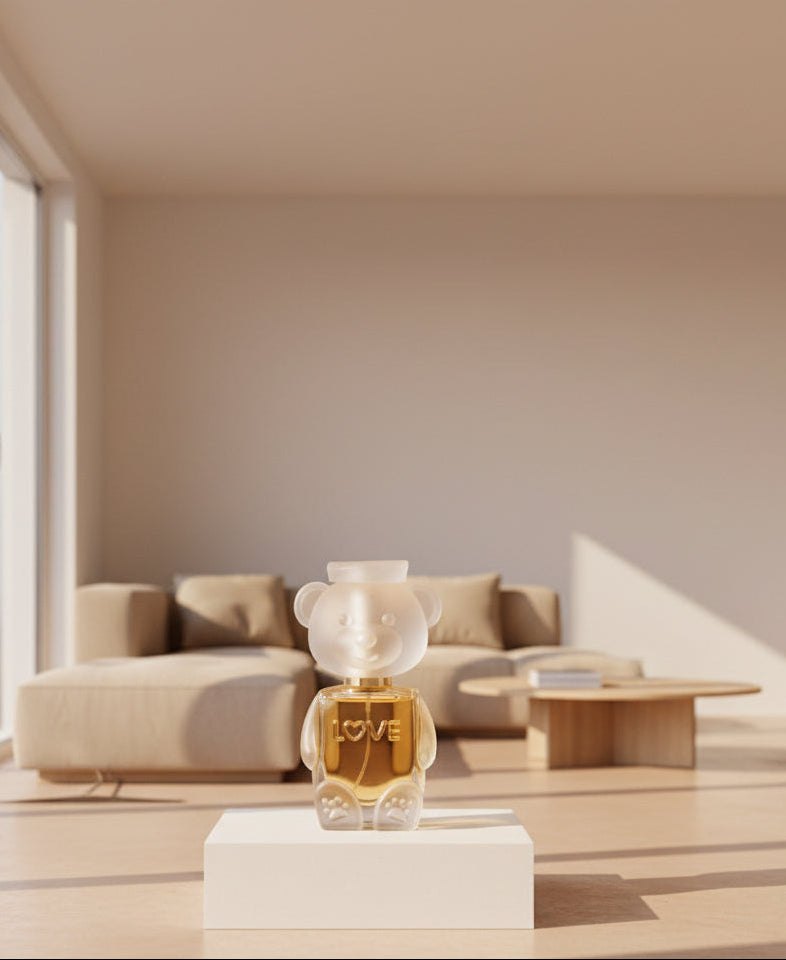 Light feminine perfume bottle design