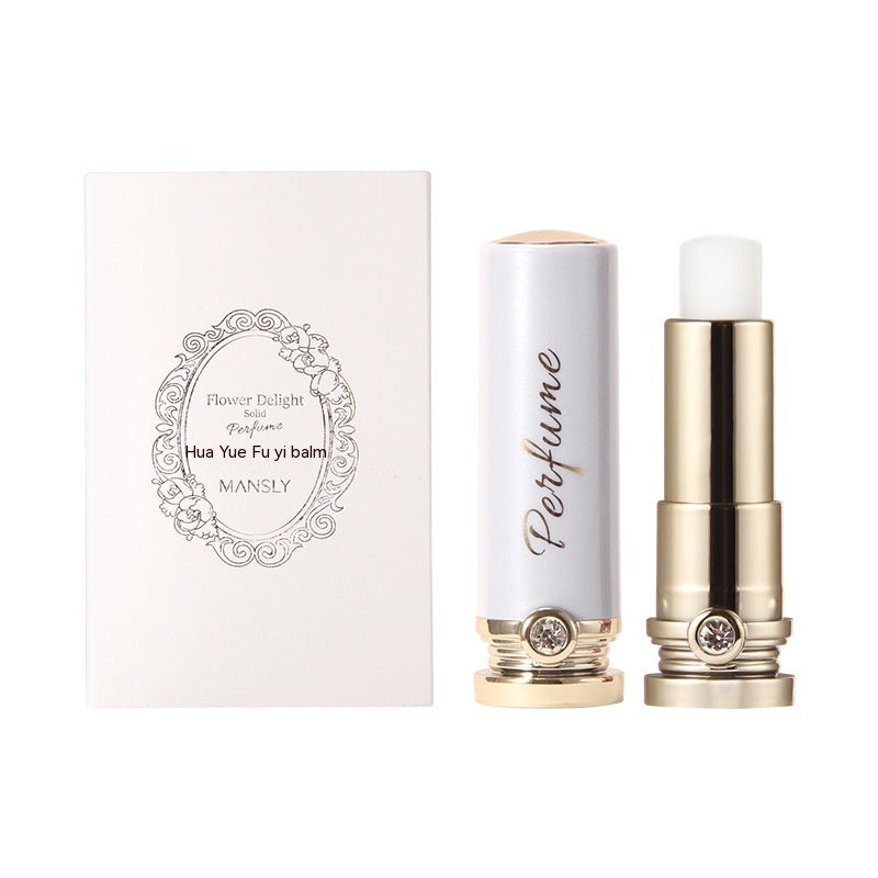 Elegant women's travel size solid perfume balm