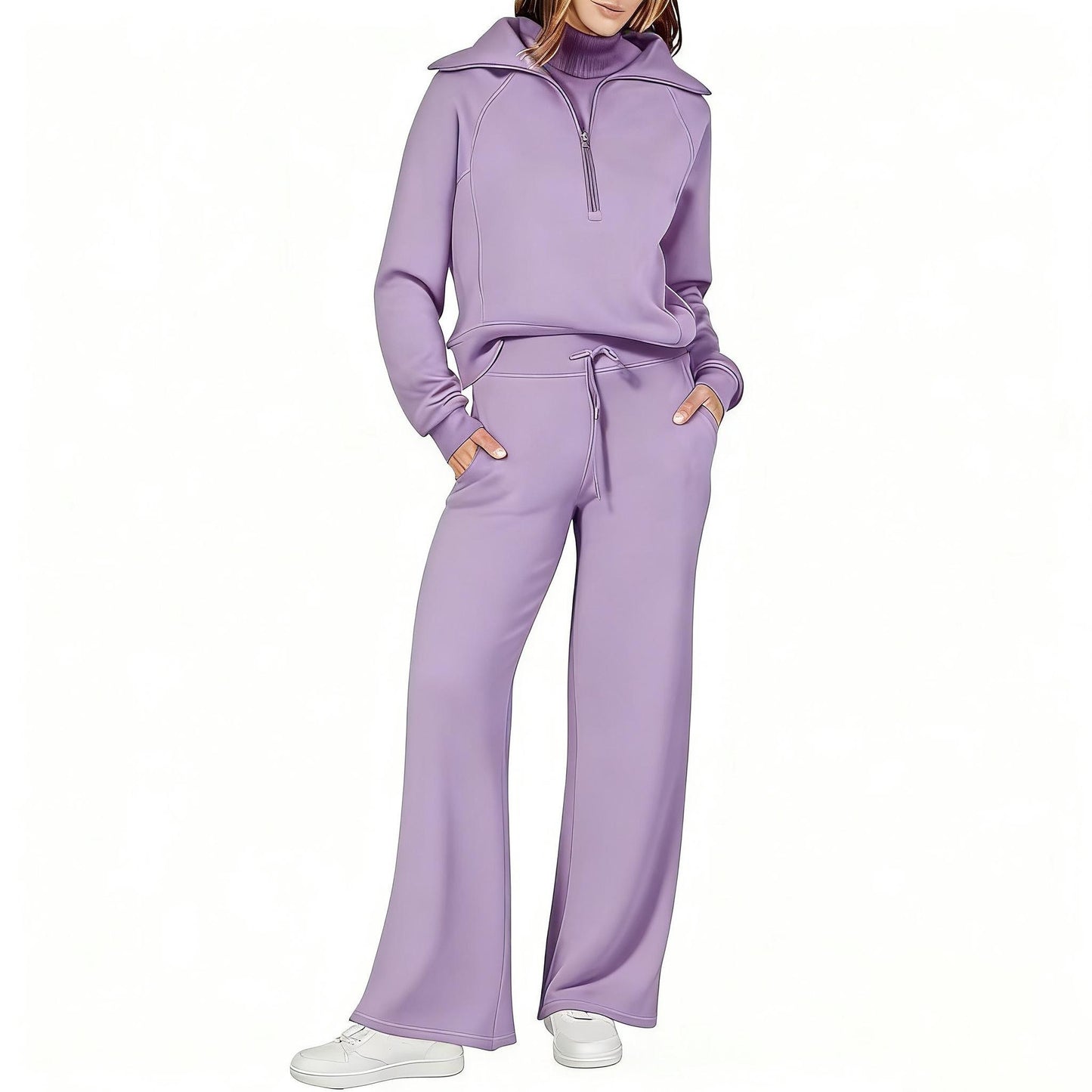 Women Zip Up Hoodie Set Two Piece Sweatsuit with Thumb Holes Casual Fall Outfit