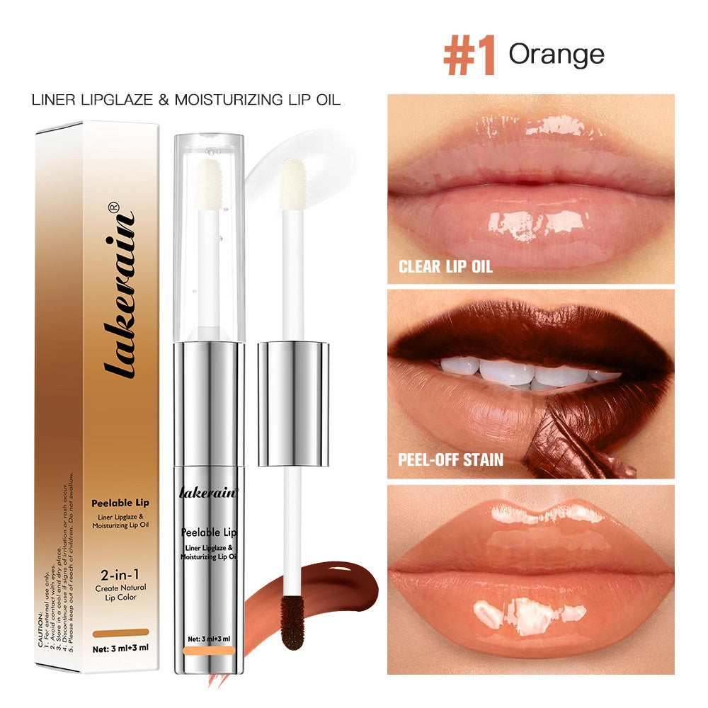 Peel Off Lip Gloss 2-in-1 Long Lasting Glossy Lip Tint