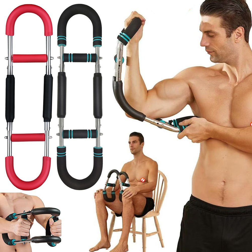 Multi-Functional U-Shaped Arm Strengthener and Chest Trainer, Adjustable Forearm Exerciser for Home Gym and Bodybuilding