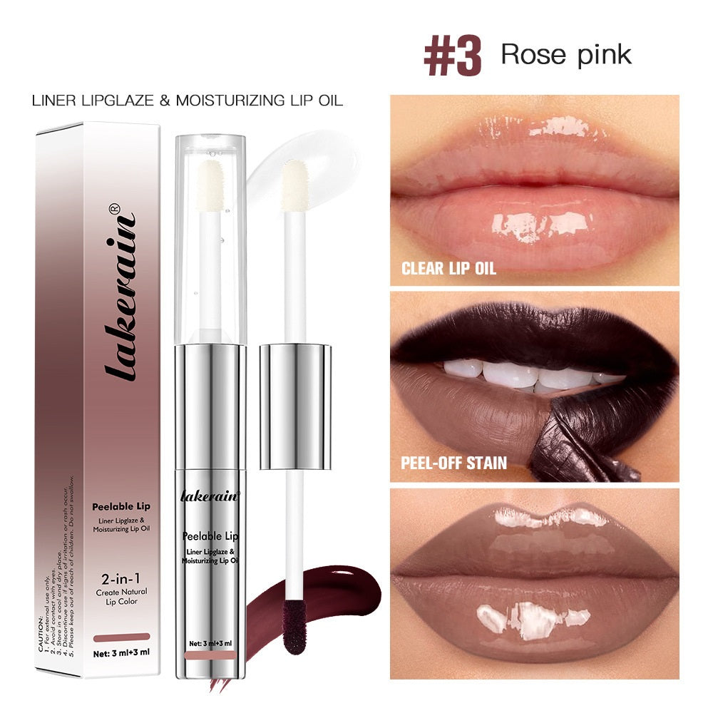 Peel Off Lip Gloss 2-in-1 Long Lasting Glossy Lip Tint