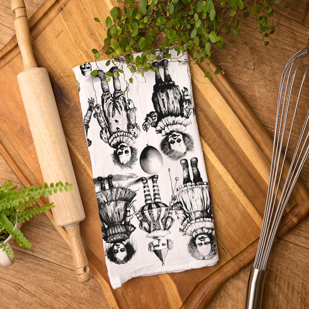Possessed Dolls Halloween Flour Sack Kitchen Towel
