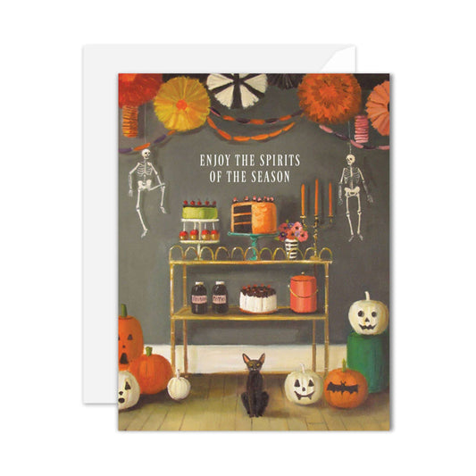 Enjoy the Spirits of the Season Halloween Greeting Card