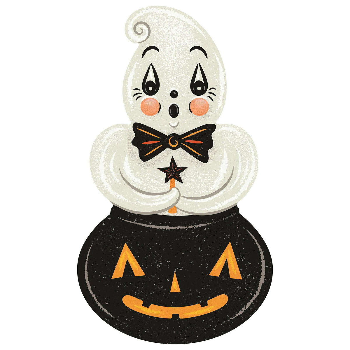Ghostie in Caudron Die Cut Vinyl 76" Halloween Floor Decor by Johanna Parker