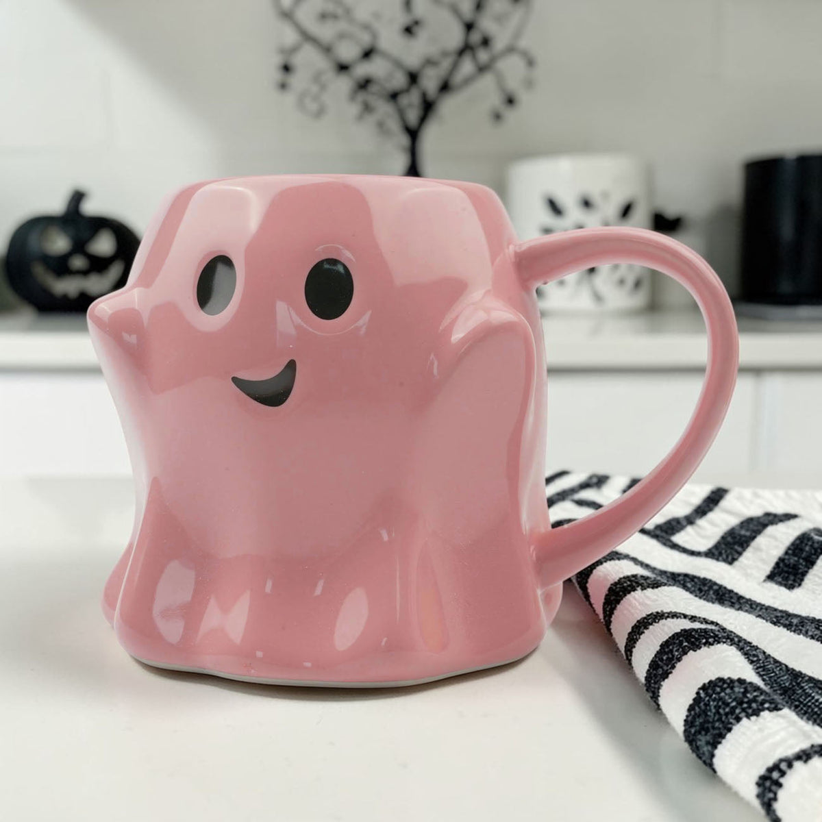 Cute Ghost Coffee Mug, 14.8 oz. Halloween Ceramic Mug