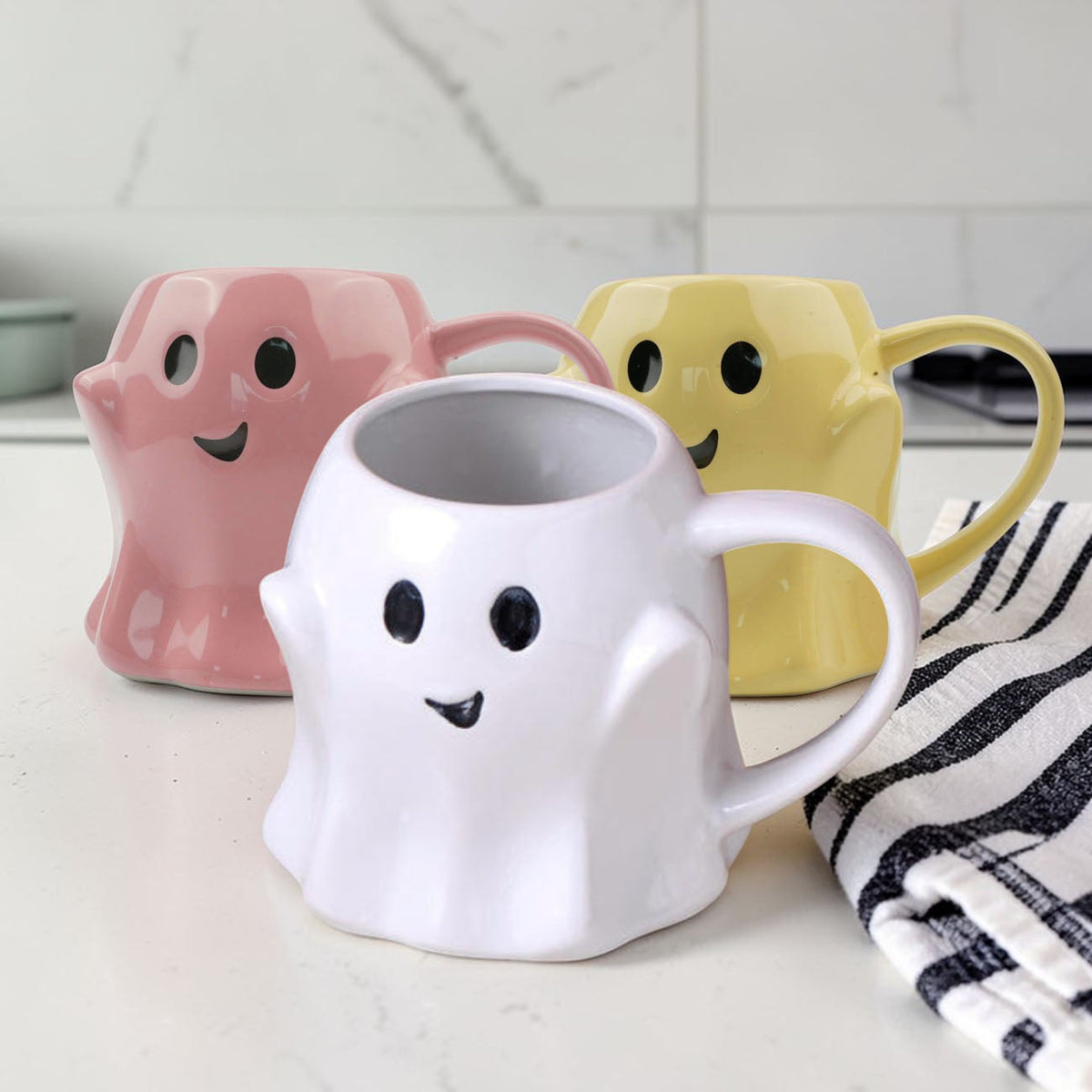Cute Ghost Coffee Mug, 14.8 oz. Halloween Ceramic Mug