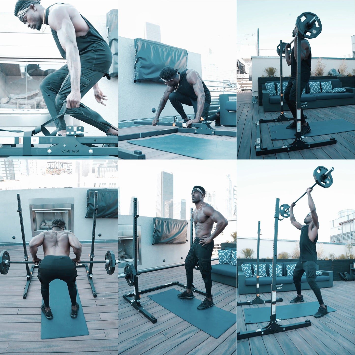 Verse® Agile Folding Portable Power Rack for Home Gym Strength Training
